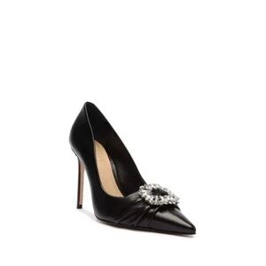 SCHUTZ Black Heels with Crystal Embellishment